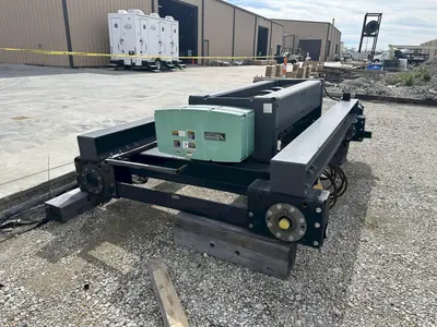 50 TON X 42'8"' PROSERV ANCHOR DOUBLE GIRDER OVERHEAD BRIDGE CRANE. STOCK # 0871724