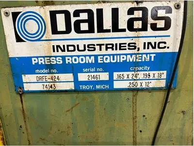 USED DALLAS DRFE-424; DPS-3-7-24RH; DJR-20,000#X24; LC-20000X24
