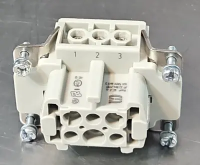 Harting HAN 6 E-BU-S Female Connector 16 Amp 6 Pin 500 VAC loc5E27