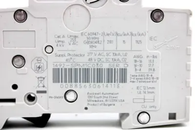USED ALLEN BRADLEY 1492-SPM1C030