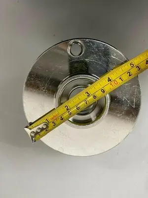 USED CUNO STAINLESS STEEL LENTICULAR CHROMATOGRAPHY COLUMN SET W/ SPRING & GASKETS