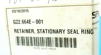NEW SPX G22.664E-001 STATIONARY SEAL RING RETAINER G22664E001