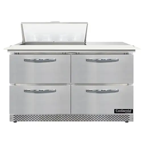 Continental SW48N8C-FB-D 48" Sandwich/salad Prep Table W/ Refrigerated Base, 115v