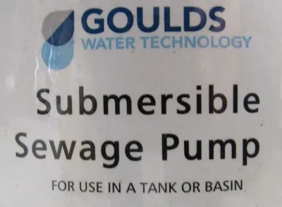 NEW GOULDS WS5034BF SUBMERSIBLE SEWAGE PUMP 1/2HP 460V 5NXW8