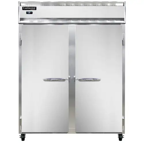 Continental 2REN 57" Two Section Reach In Refrigerator, (2) Left/right Hinge Solid Doors, 115v