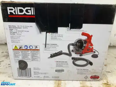 Ridgid Powerclear Drain Cleaner, Clears 3/4”-1-1/2” Drain Lines up to 25’, New