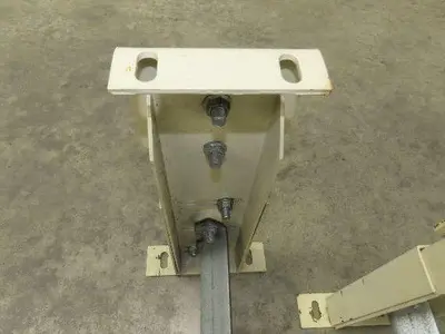 19"W Conveyor Leg Stationary Floor Support TAN 14-1/2" to 19"H