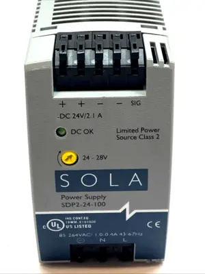 Used Emerson SolaHD DIN Rail Power Supply, 24-28VDC, 2.1A 85-264VAC 50W DIN Rail Power Supplies Michigan US | Maverick Industrial Sales #1395174