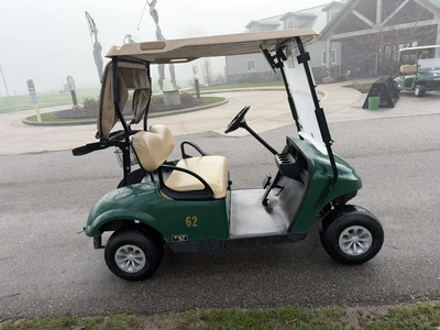 (1) 2019 E-Z-Go EFI golf cart with a Kawasaki gas engine, model 657061G01, includes canopy, fold-dow...