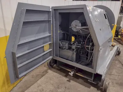 20,000 LBS X 60" AMERICAN MODEL #1000 MOTORIZED COIL REEL UNCOILER: YOBRO #24792