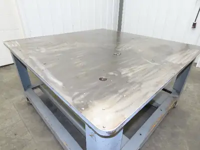 15/16" Steel Top Machine Base Welding Table Work Bench 54x54x28-3/4"