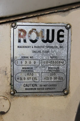 USED ROWE A10-C2006-J
