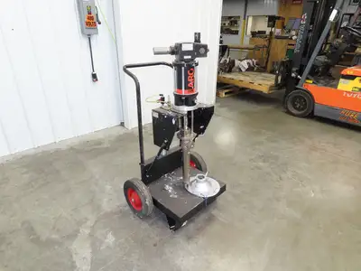 ARO AF0441-01 Pneumatic Extrusion Pump 6549 PSI 5 Gal Pail Lifter Unloader Cart