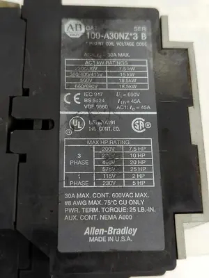 USED ALLEN-BRADLEY 100-A30NZ*3