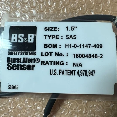 NEW BS&B Safety Systems H1-0-1147-409