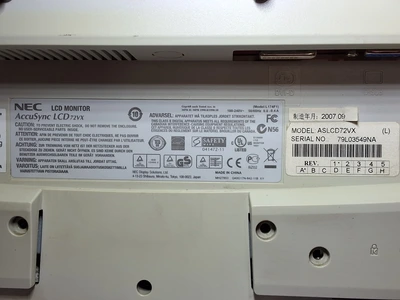 NEC AccuSync LCD72VX MONITOR ASLCD72VX