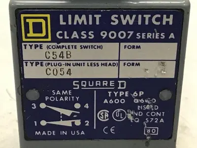 Used SQUARE D 9007-C54B Relays & Switches Michigan US | Ideal Machinery #1260327