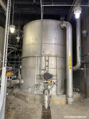 Used 14,000 Gallon 316L Stainless Steel Vertical Tank – Erected Steel Products, API-650, Side Agitator