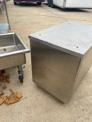 Used Taylor Used Taylor C706 - C709 Ice Cream Machine Stainless Cart with Door and Casters - SS278 Food, Restaurant, & Bakery Parts & Accessories Illinois US | Falcon Restaurant Supply #1375819
