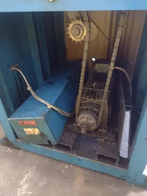 31" x .090" DIMECO MODEL #1676EVV 7 ROLL POWERED STRIP STRAIGHTENER WITH PEELER ARM: STOCK 17225