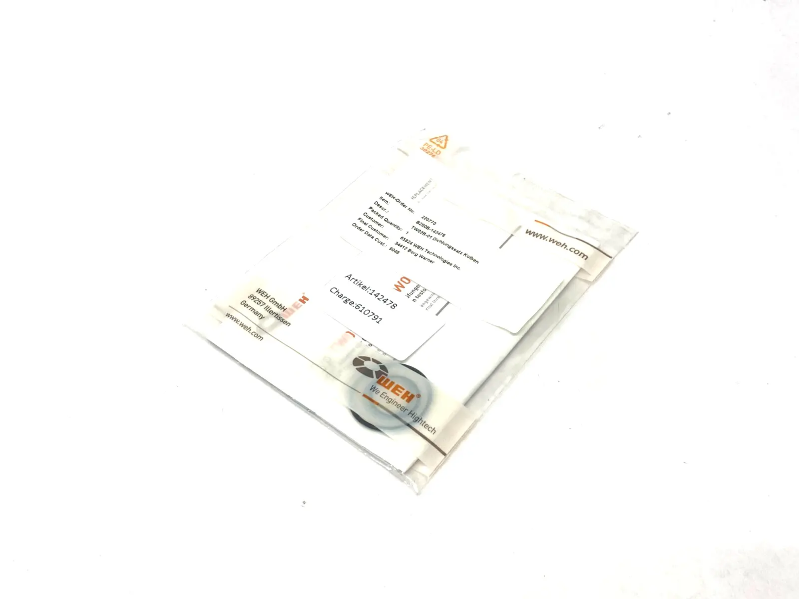 New | in-Stock WEH O-RING SEAL SET TW02R-01 Seals & Gaskets | Maverick Industrial Sales #1108430