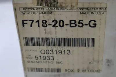 NEW ALTRA INDUSTRIAL MOTION F718-20-B5-G SPEED REDUCER STOCK 3029A