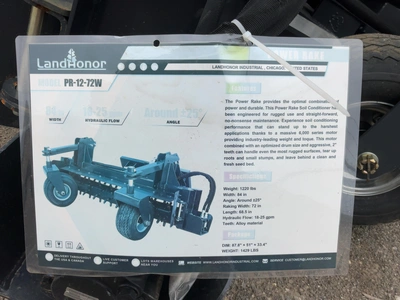 Used LANDHONOR PR-12-72W POWER RAKE Power Rakes Michigan US | Miedema Asset Management Group #1579250