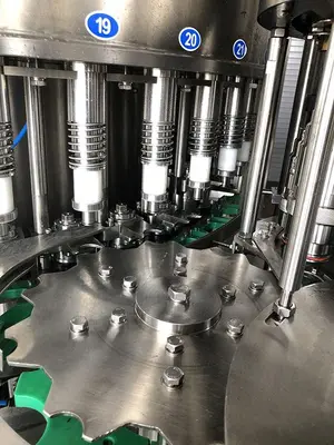USED 2017 ZHANG J IAGANG, BEIJING CHINA TRI-BLOCK 40 VALVE BOTTLE RINSER, FILLER, CAPPER