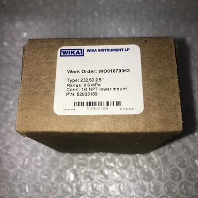 NEW WIKA Wo01070963