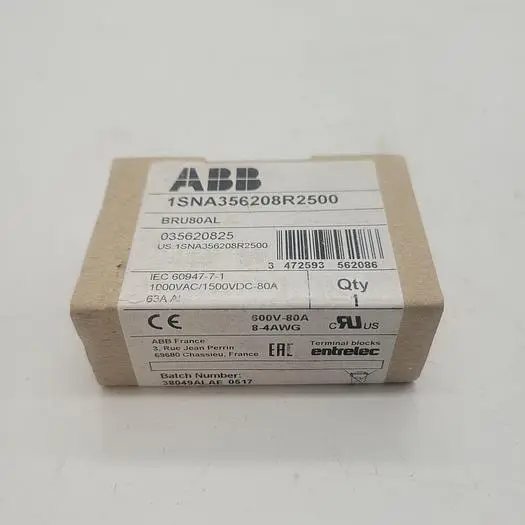 New | in-Stock ABB ABB TERMINAL BLOCKS BRU80AL Terminal Blocks | ND Industrial Surplus #1225075