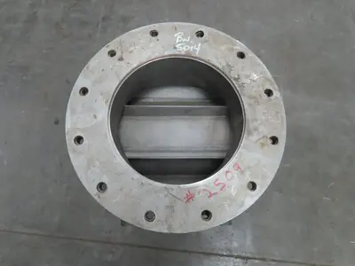 Buhler Miag USP-50 Rotary Airlock Feeder Valve 316SS 10x10" Round Flange 16" OD