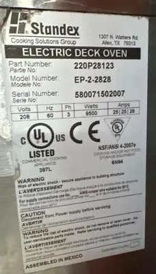 USED BAKERS PRIDE EP-2-2828