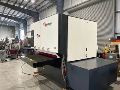 52" TIMESAVER 4121-25-00 DUAL HEAD METAL WET BELT SANDER
