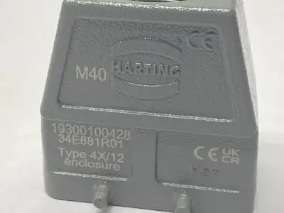 19300100428 | Harting  Heavy Duty Han B Hood Top Entry HC 4 Pegs M40 - New Other