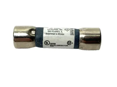USED LITTELFUSE TIME DELAY MIDGET FUSE CLASS CC 250V 5A LOT OF 3
