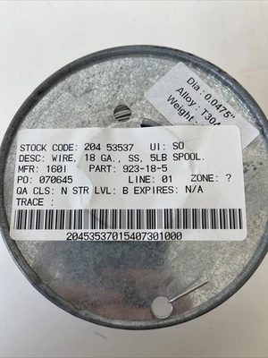Type 304 STAINLESS STEEL Tie Wire Coil + Fast Shipping UPS