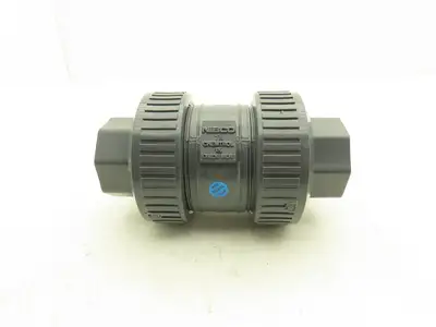 NIBCO U45BC V Check Valve 1 1/4" Chemtrol Body 1 1/2" End Fittings Glue And NPT