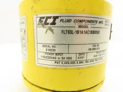 FCI Fluid Components FLT93L-1B1A1AC1BB0000 Flow Switch 115/220VAC 6A 1"NPT