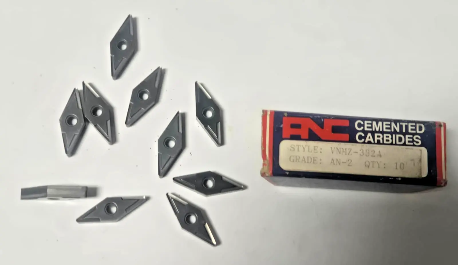 RNC Cemented VNMZ-332A AN-2 USA Lathe Carbide Inserts 10 Pcs New