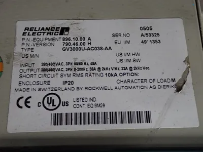 Used RELIANCE ELECTRIC GV3000 Variable Speed Drives Ohio US | HGR 24 #1064831