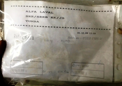 Alfa-Laval OFSX 610X-65-EXP crude oil nozzle centrifuge, 316SS.