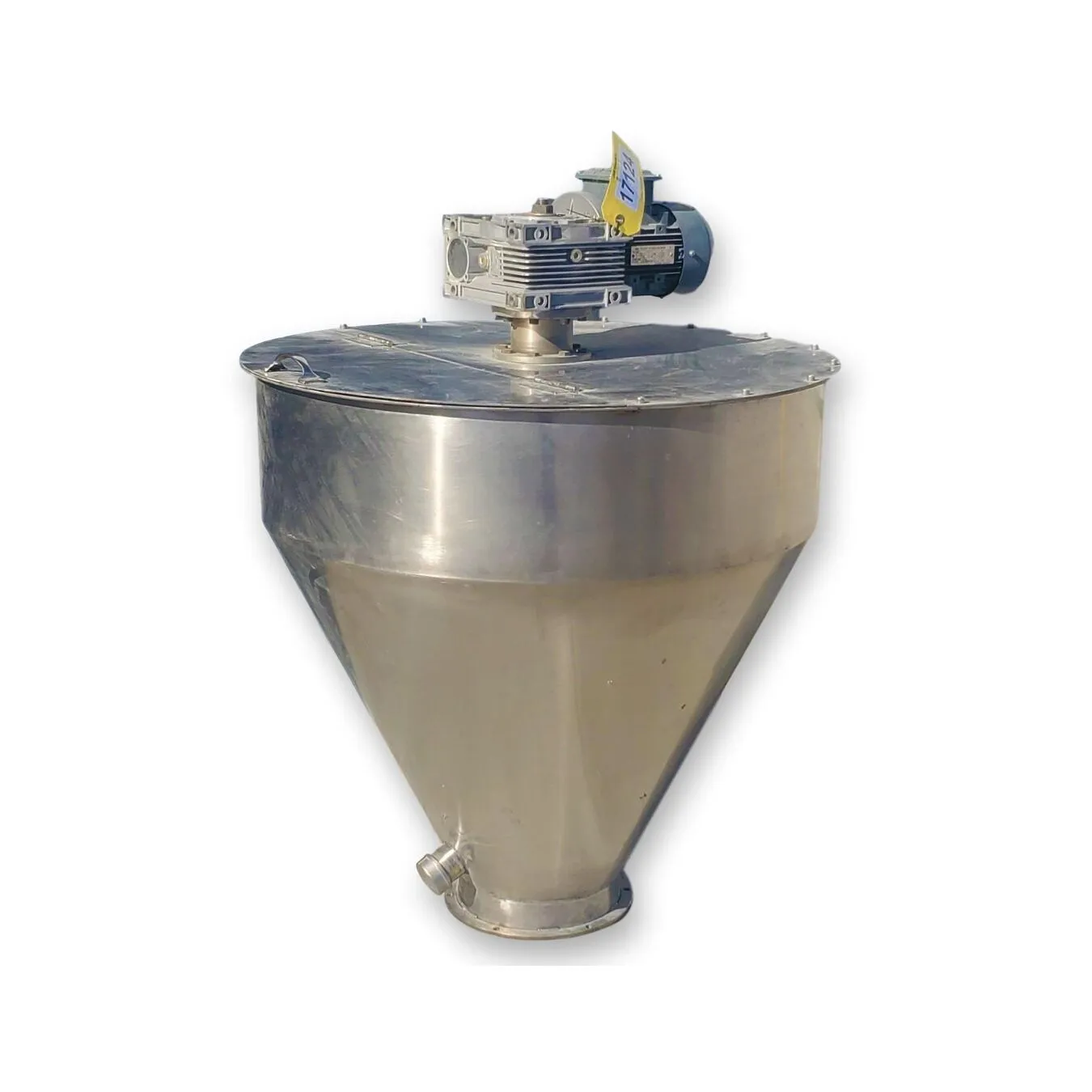 Used 15 Cu. Ft. Stainless Steel Hopper with 3/4HP Agitator
