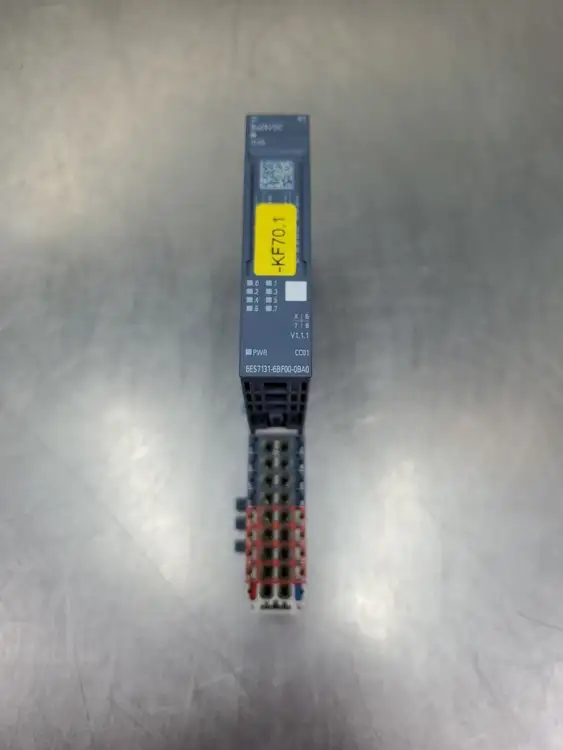 Used Siemens 6ES7131-6BF00-0BA0 Input Module w/6ES7193-6BP00-0DA0 Base Unit. PLC Input & Output | Palmetto Automation #1156123