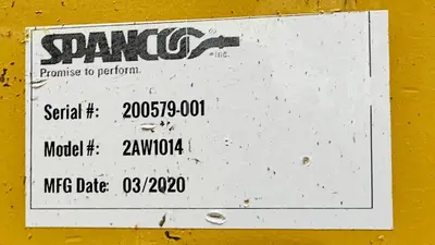 USED 2020 SPANCO 2AW1014  |  2-TON E-SERIES & R&M 2-TON HOIST