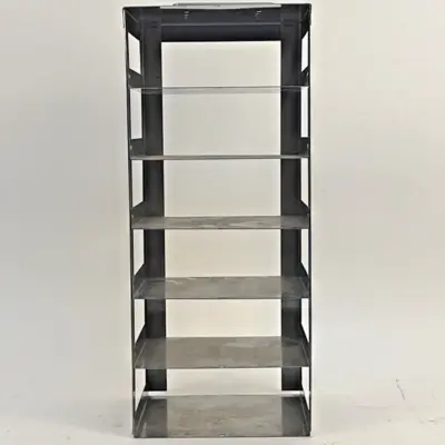 Lot of 3 Argos Technologies Stainless Steel 6-Shelf Upright Lab Freezer Racks