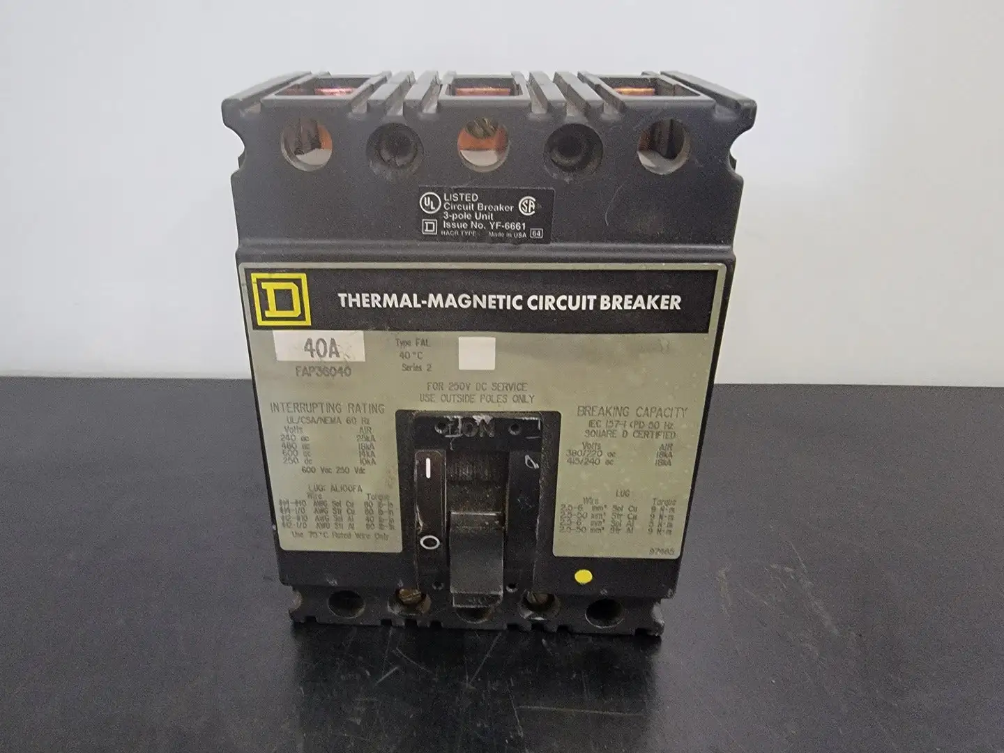 USED SQUARE D FAP36040