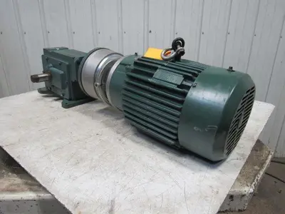 Dodge Reliance C262B15N180KL1 3HP 460V 15:1 Ratio Dual Shaft Gearmotor W/Brake