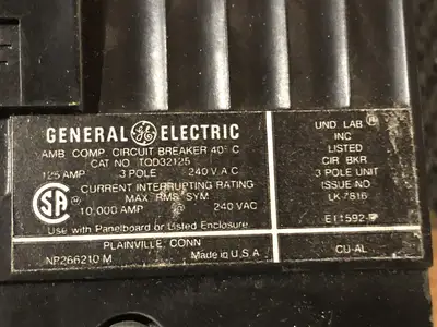 USED GENERAL ELECTRIC TQD32125