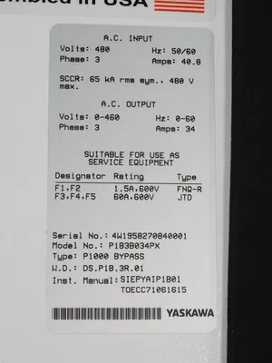 USED YASKAWA P1B3B034PX