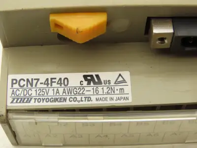 Toyogiken PCN7-4F40 Interface Terminal Block 40-Pin 24V 0.5A DIN Rail Lot of 7